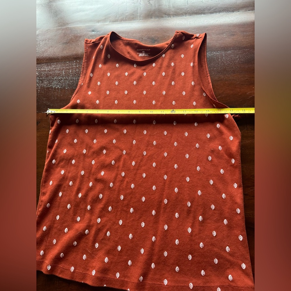 Christopher & Banks Rust Sleeveless Cotton Tank Top P/L - Picture 5 of 8